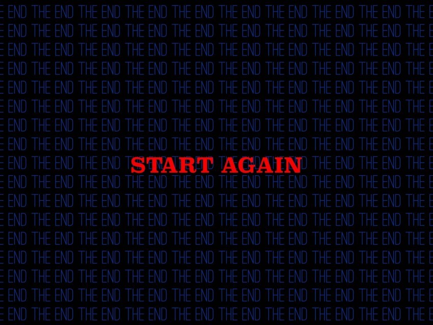 the end start inscription motivation PNG format 4k wallpaper