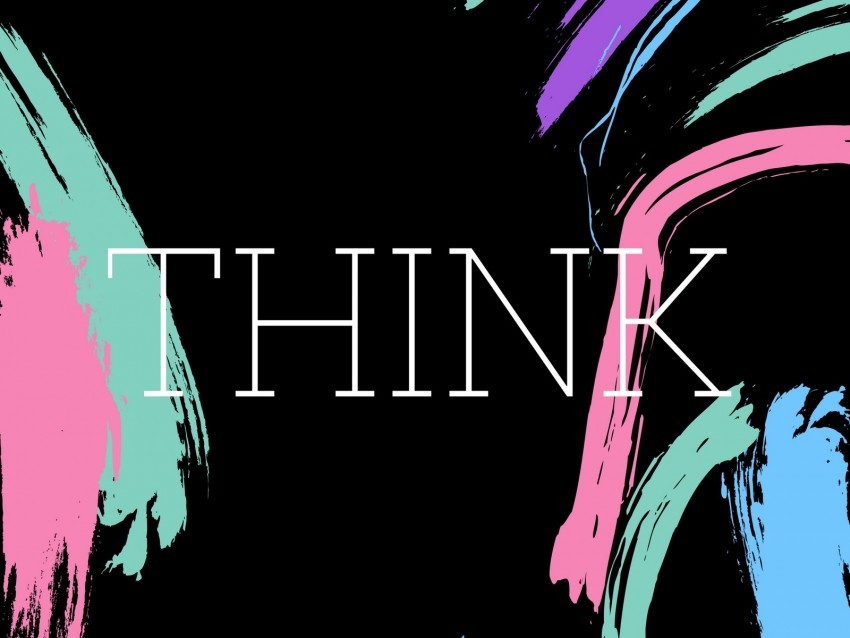 think thoughts lines stripes inscription Transparent Background PNG Isolation