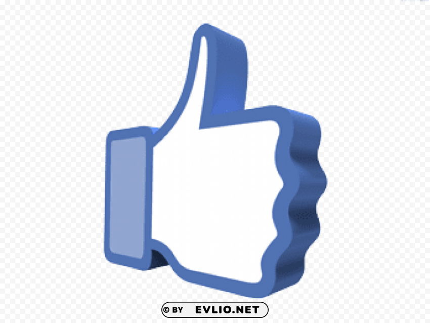 thumb up side view facebook n PNG Graphic with Isolated Design