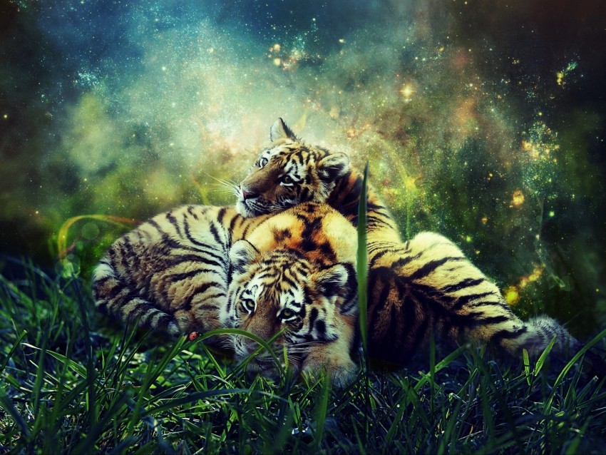 tigers cubs photoshop wildlife Transparent PNG images free download