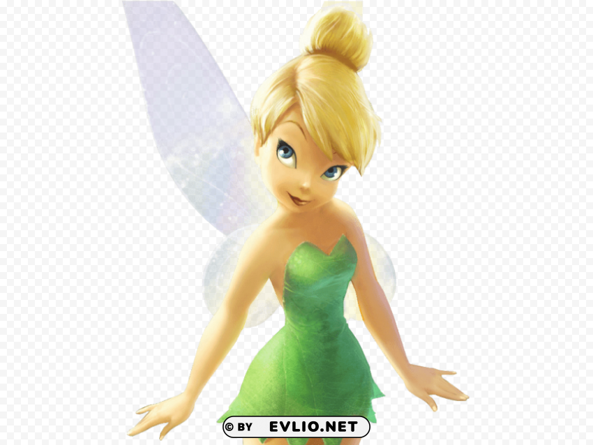 tinker bell looking up PNG Graphic with Clear Isolation