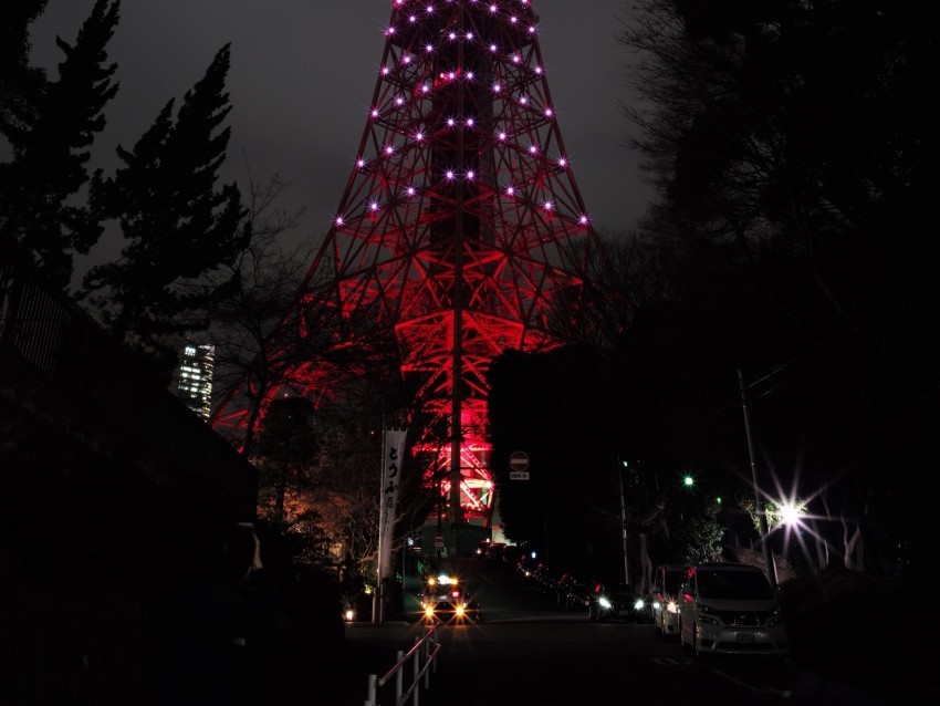 tower backlight night city tokyo japan light Transparent PNG graphics variety