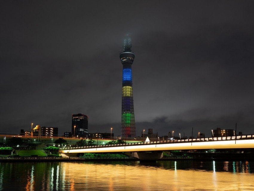 tower buildings night city architecture lights PNG images with high transparency