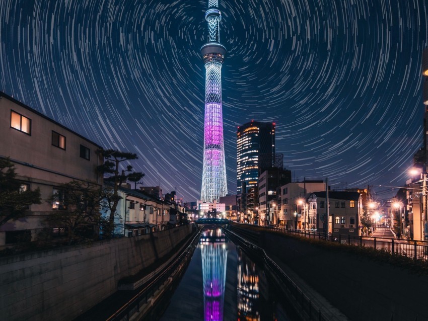 tower night city city lights architecture night tokyo japan Isolated Object on HighQuality Transparent PNG