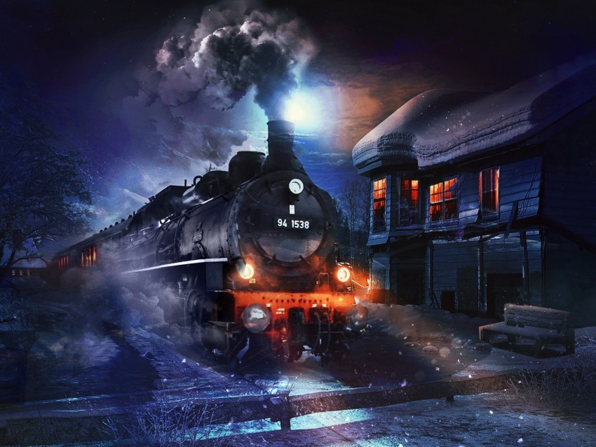 train art night smoke PNG images with alpha background