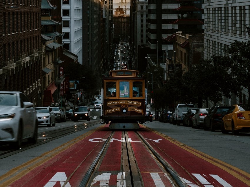 tram transport street city traffic PNG images with high-quality resolution