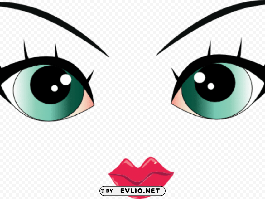 Transparent Cartoon Girl Eyes PNG Pictures With No Background