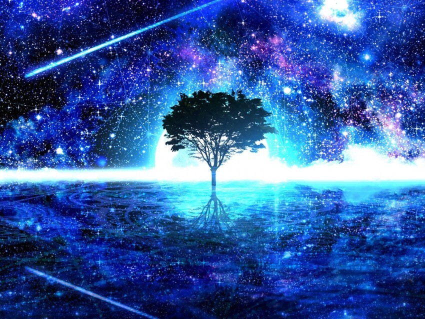 tree shine art stars bright PNG images with transparent layer