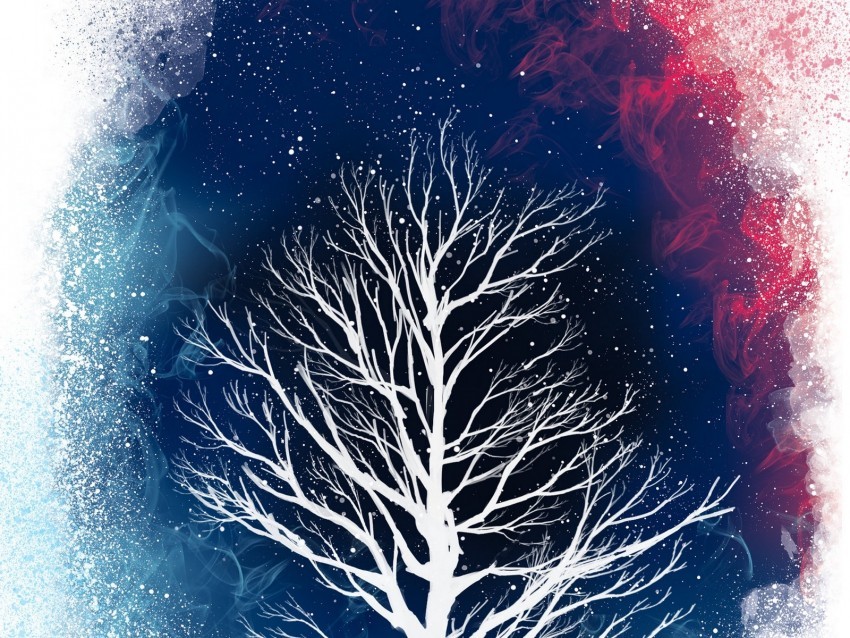 tree white art spots points smoke High Resolution PNG Isolated Illustration