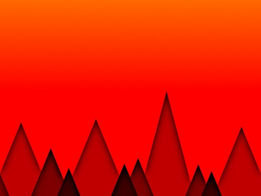 triangles geometric red bright Transparent Background Isolated PNG Illustration