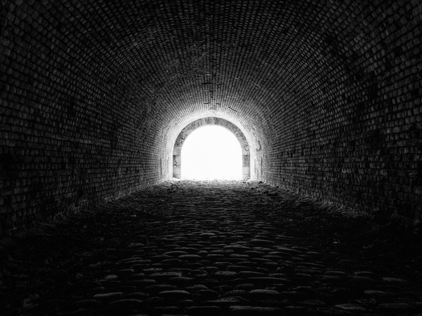 tunnel bw arch brick HighQuality Transparent PNG Isolated Artwork