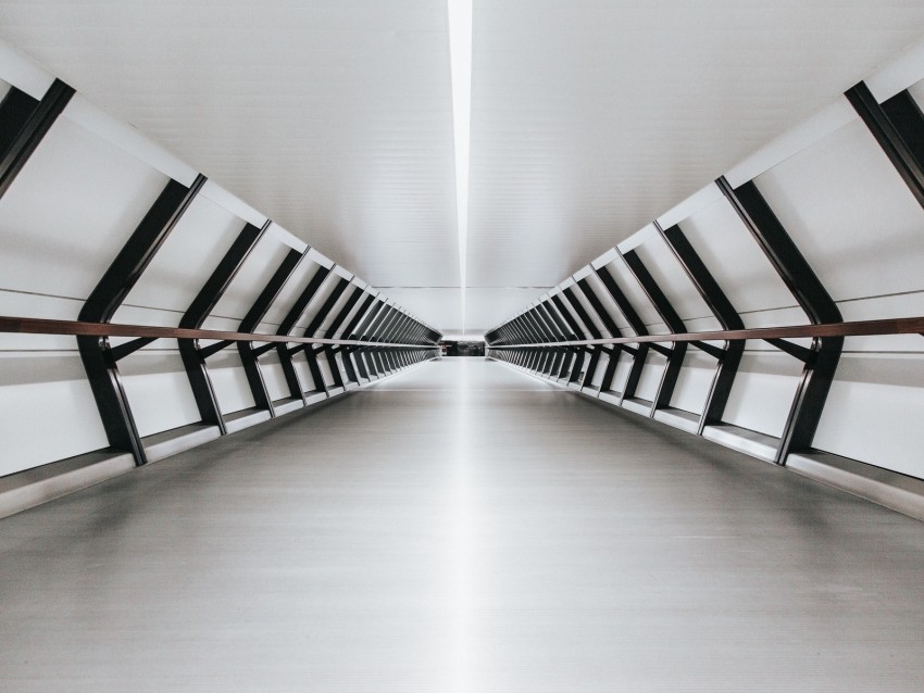 tunnel corridor architecture interior minimalism Clear Background PNG Isolated Subject