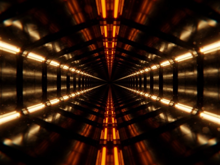 tunnel light lamps perspective depth Isolated Character in Transparent PNG Format