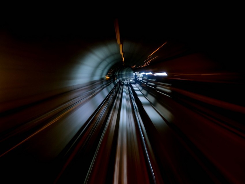 tunnel motion speed dark darkness Isolated PNG Element with Clear Transparency