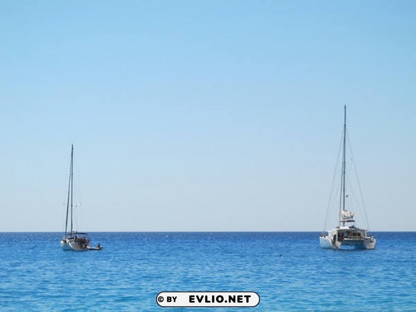 two sailboats in the sea Isolated Character on HighResolution PNG