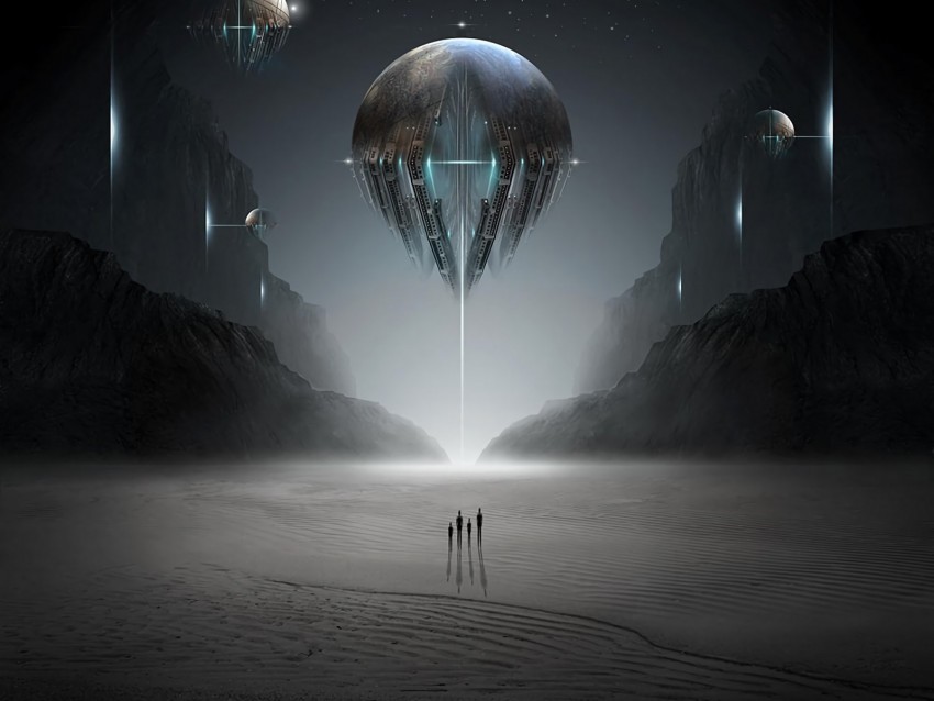 ufo silhouettes planet space fantastic sci-fi PNG transparent images mega collection 4k wallpaper