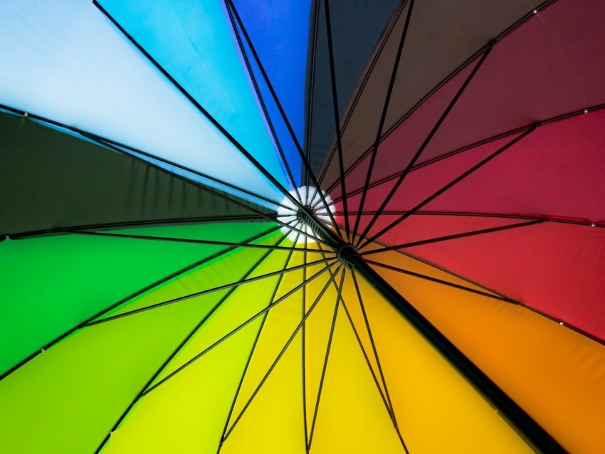 umbrella colorful bright design mechanism Transparent Background Isolated PNG Icon