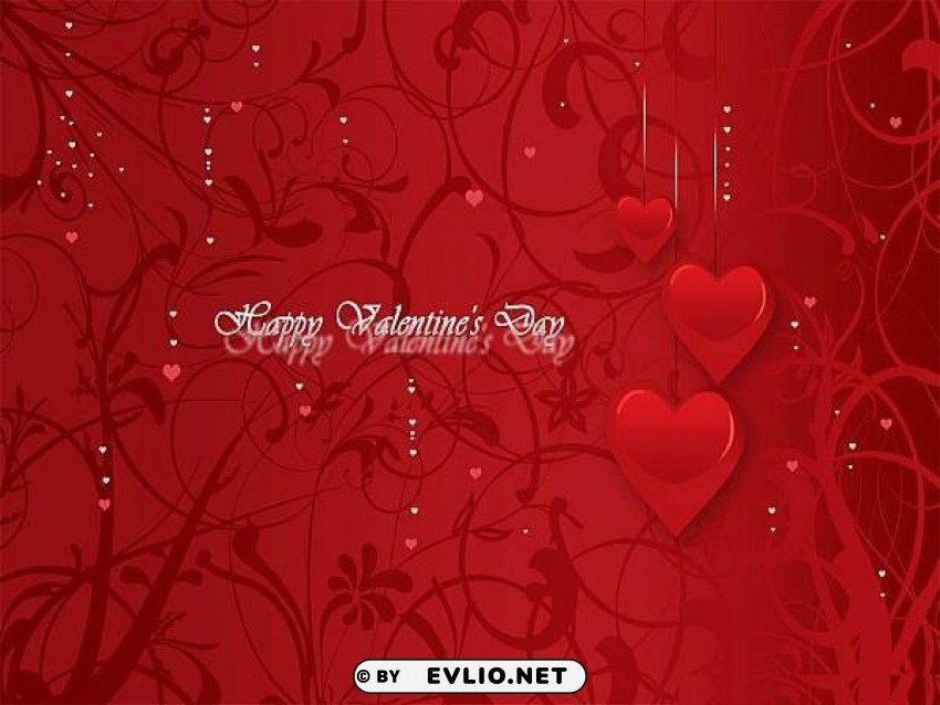 Valentine Hearts Day Wallpaper Isolated Graphic Element In HighResolution PNG