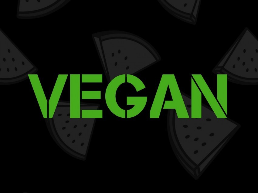 vegan vegetarian inscription pattern green black Isolated Subject in Transparent PNG