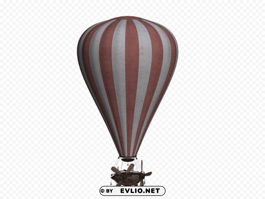 vintage hot air balloon Isolated Element with Transparent PNG Background