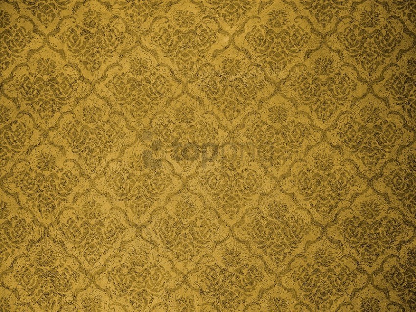 Vintage Textured Gold Clear Background Isolated PNG Object