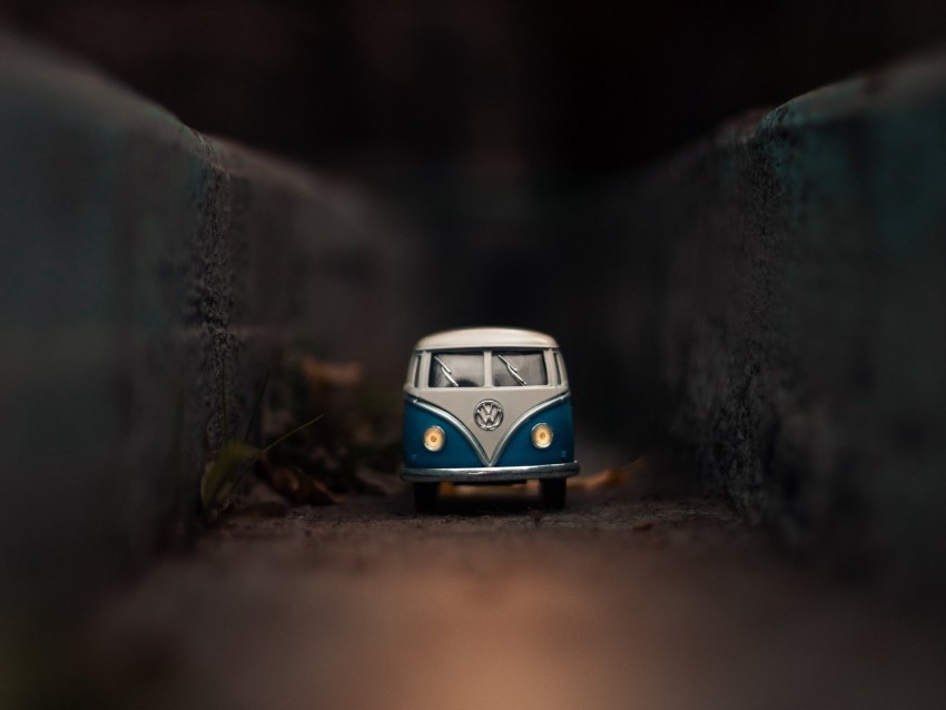 volkswagen bus toy macro Transparent PNG Artwork with Isolated Subject