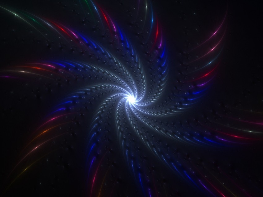 vortex glow multicolored twisted fractal scattering PNG with no background free download