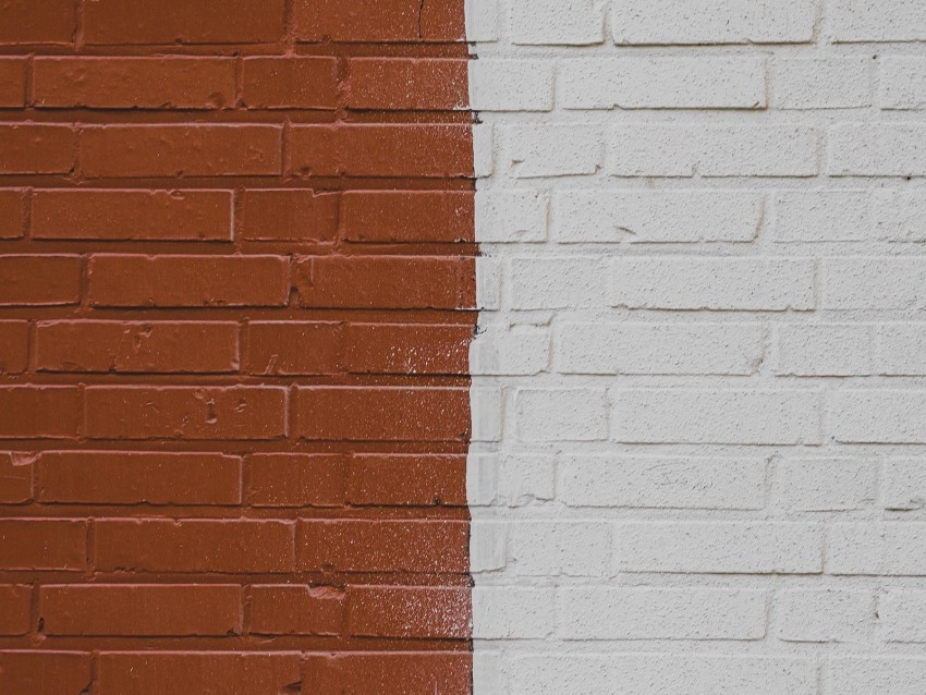 wall brick paint brown white Isolated PNG Element with Clear Transparency