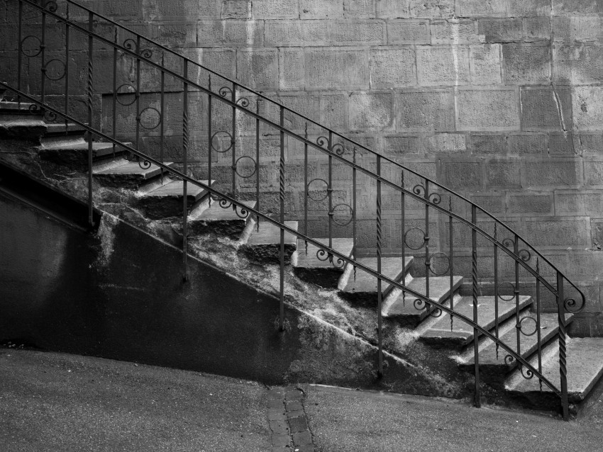 wall stairs bw brick railing PNG files with clear background