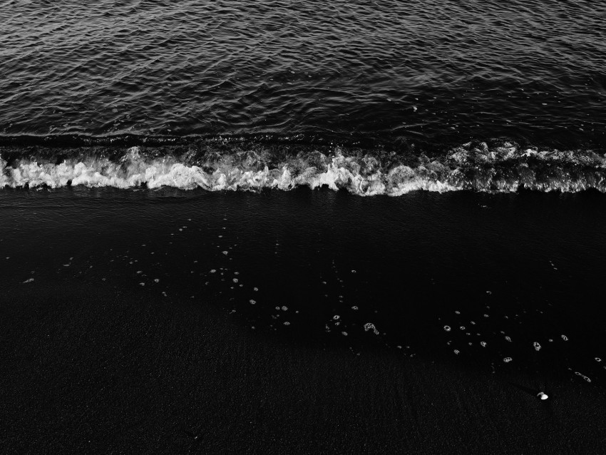 waves bw surf foam sand dark water sea Transparent PNG images with high resolution