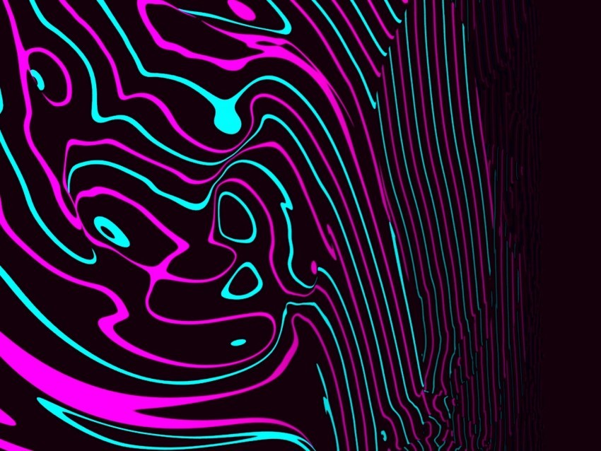 waves lines glowing winding abstraction Isolated Design Element on Transparent PNG