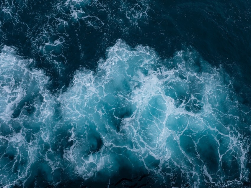 waves ocean aerial view water Isolated Subject on Clear Background PNG