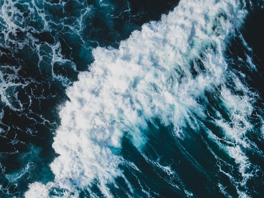 waves ocean aerial view water spray HighResolution PNG Isolated on Transparent Background