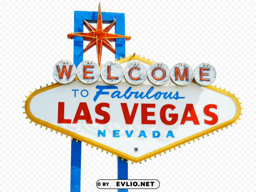 Welcome Lasvegas Sign PNG With Clear Overlay