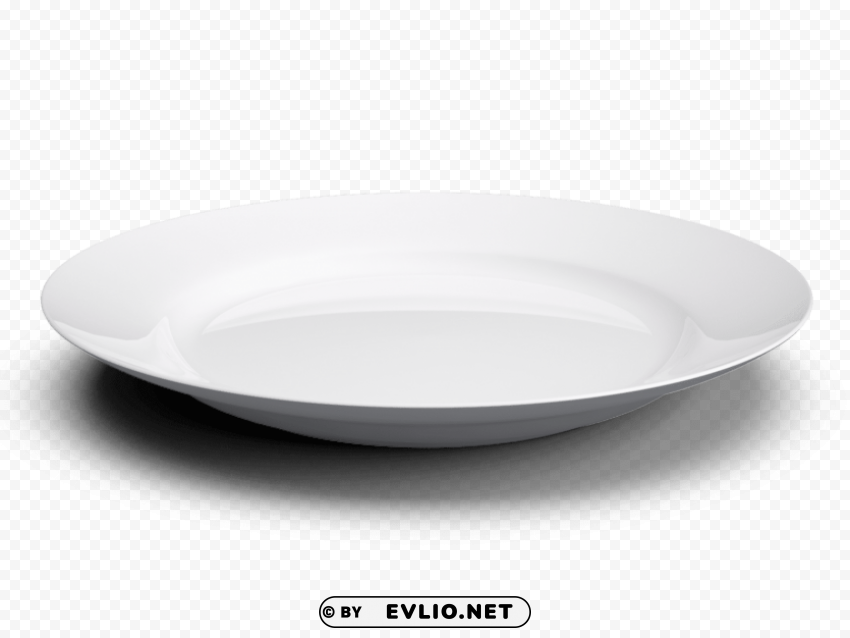 white basic plate with shadow PNG for educational use