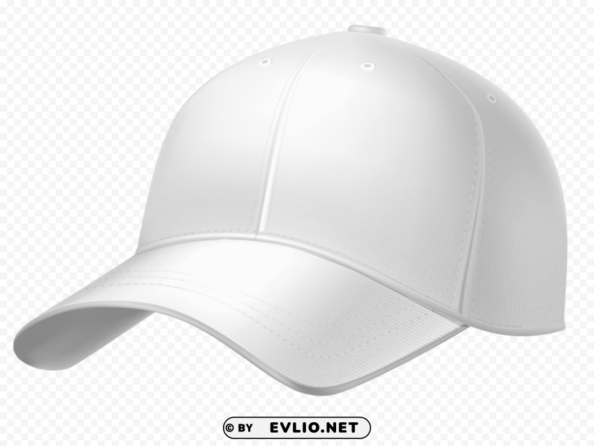 white plain baseball cap PNG clipart