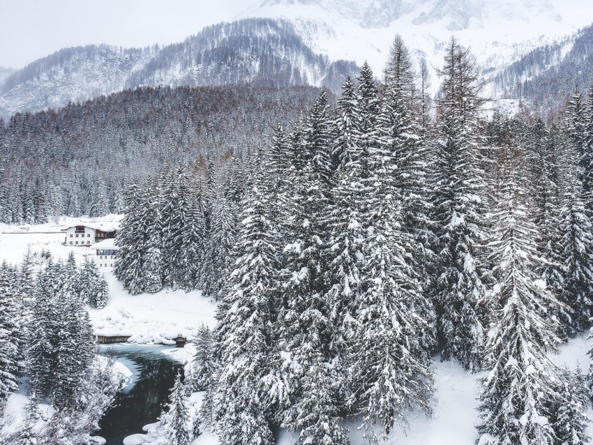 winter snow mountains aerial view italy PNG no watermark 4k wallpaper