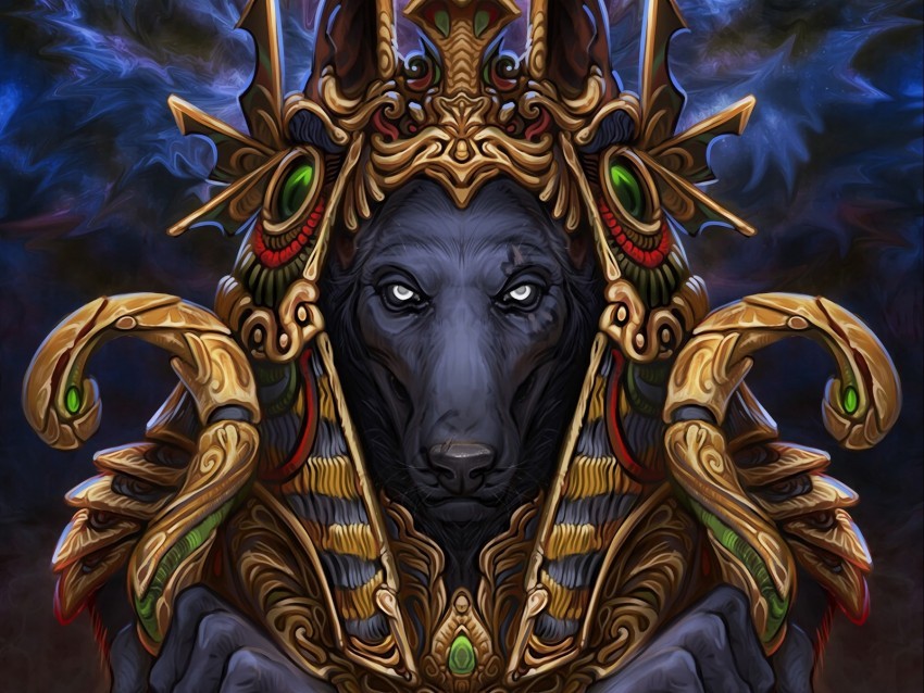 wolf pharaoh art deity mythical Free download PNG images with alpha channel