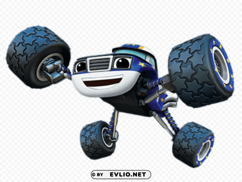 blaze and the monster machines darington Isolated Item on Clear Background PNG