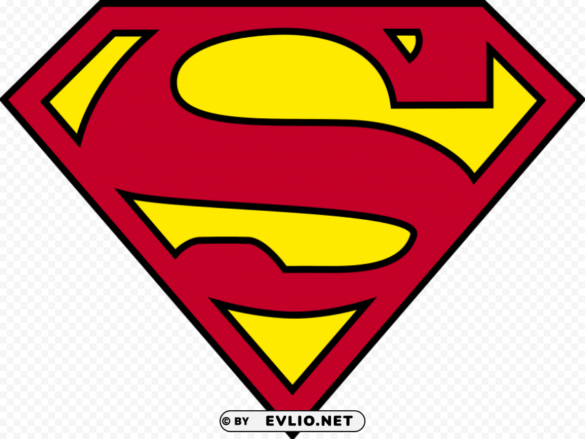 superman logo PNG with no background required