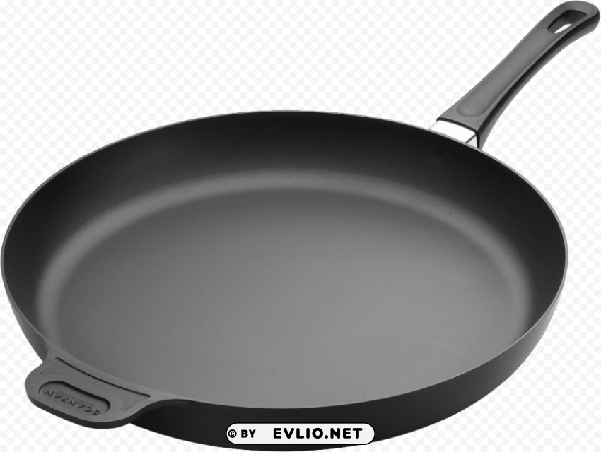 black steel frying pan Transparent PNG Image Isolation