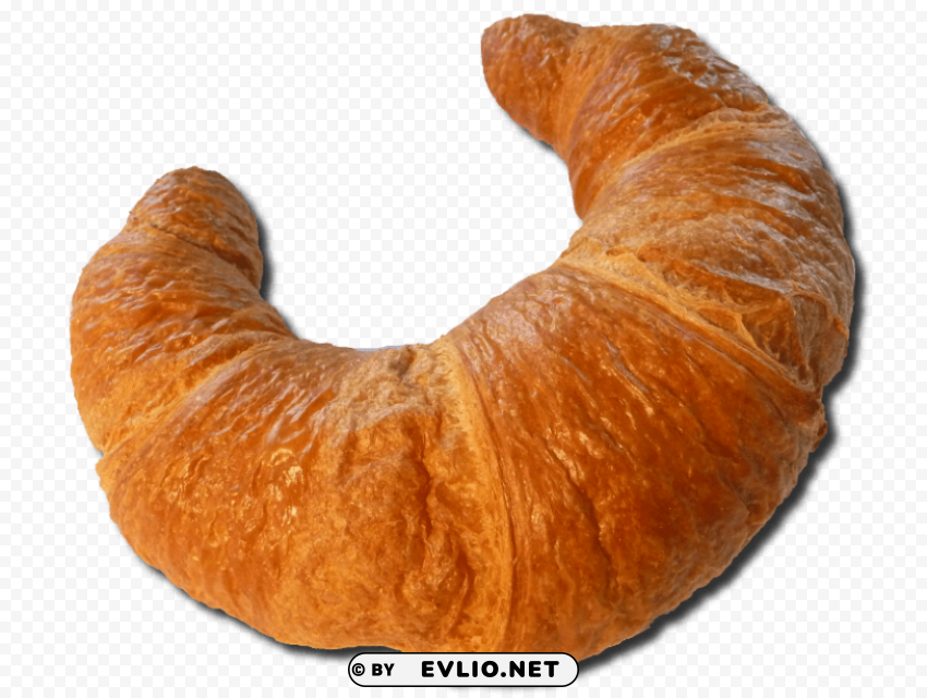 croissant Isolated Character with Transparent Background PNG
