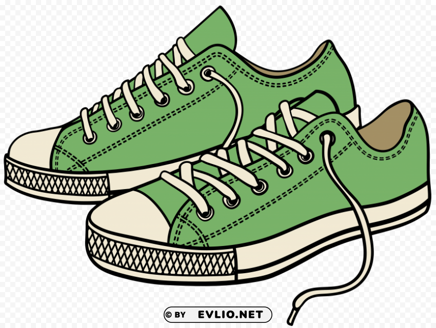 green sneakers PNG images with transparent backdrop