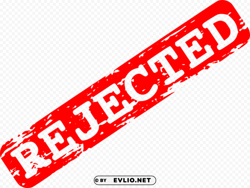 red rejected stamp PNG for web design