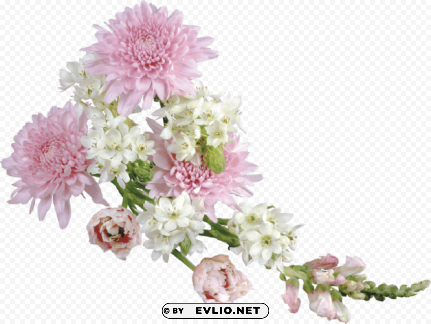  soft flower arrangement Transparent Background Isolated PNG Item