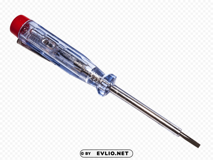 Electrical Tester Screwdriver Isolated Item on Transparent PNG Format
