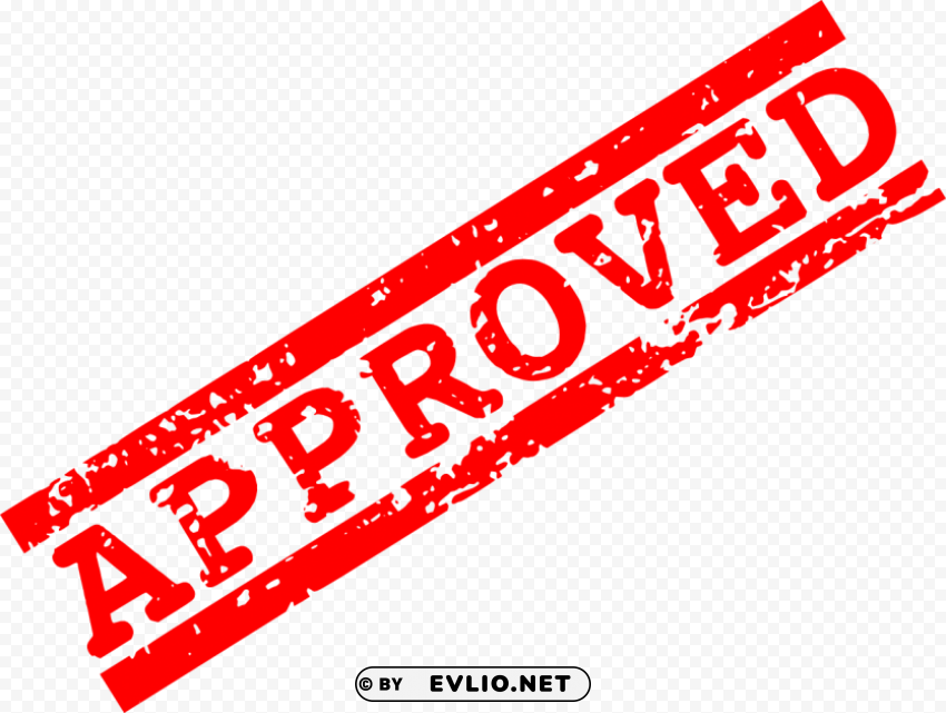 red approved stamp PNG for mobile apps