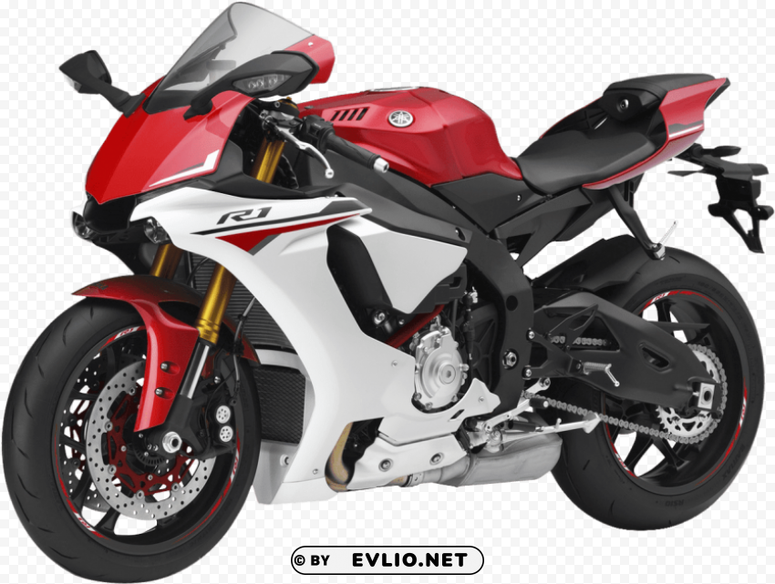 red yamaha r1 2018 Transparent PNG Isolated Illustration