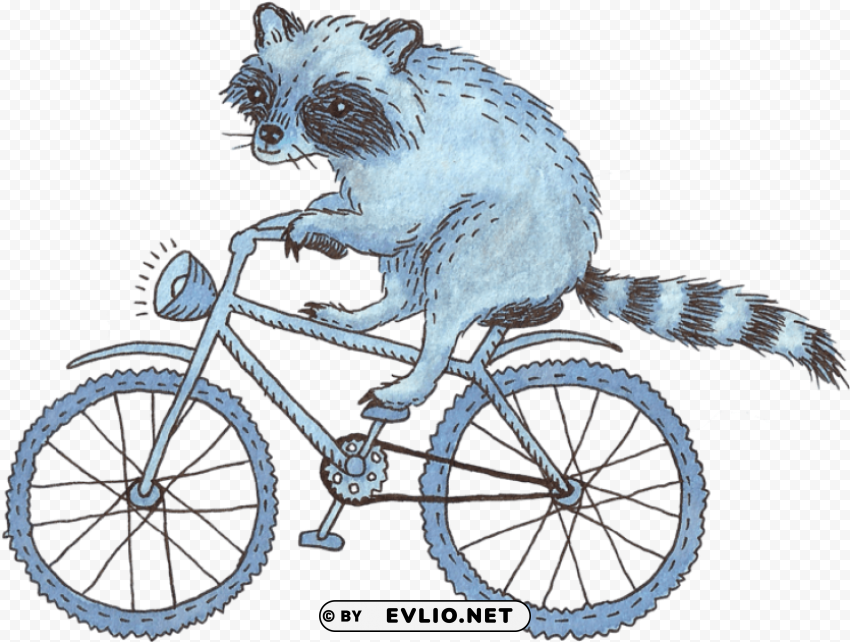 animal on bike PNG Isolated Object on Clear Background