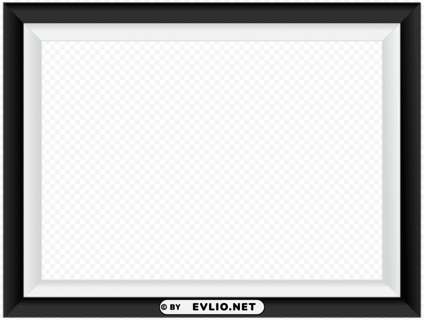 black white border frame Transparent PNG picture clipart png photo - 551fca05